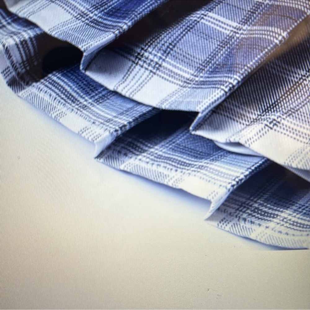 Bundle of 2 Fully lined pink and blue plaid pleated mini skorts - Picture 5 of 6